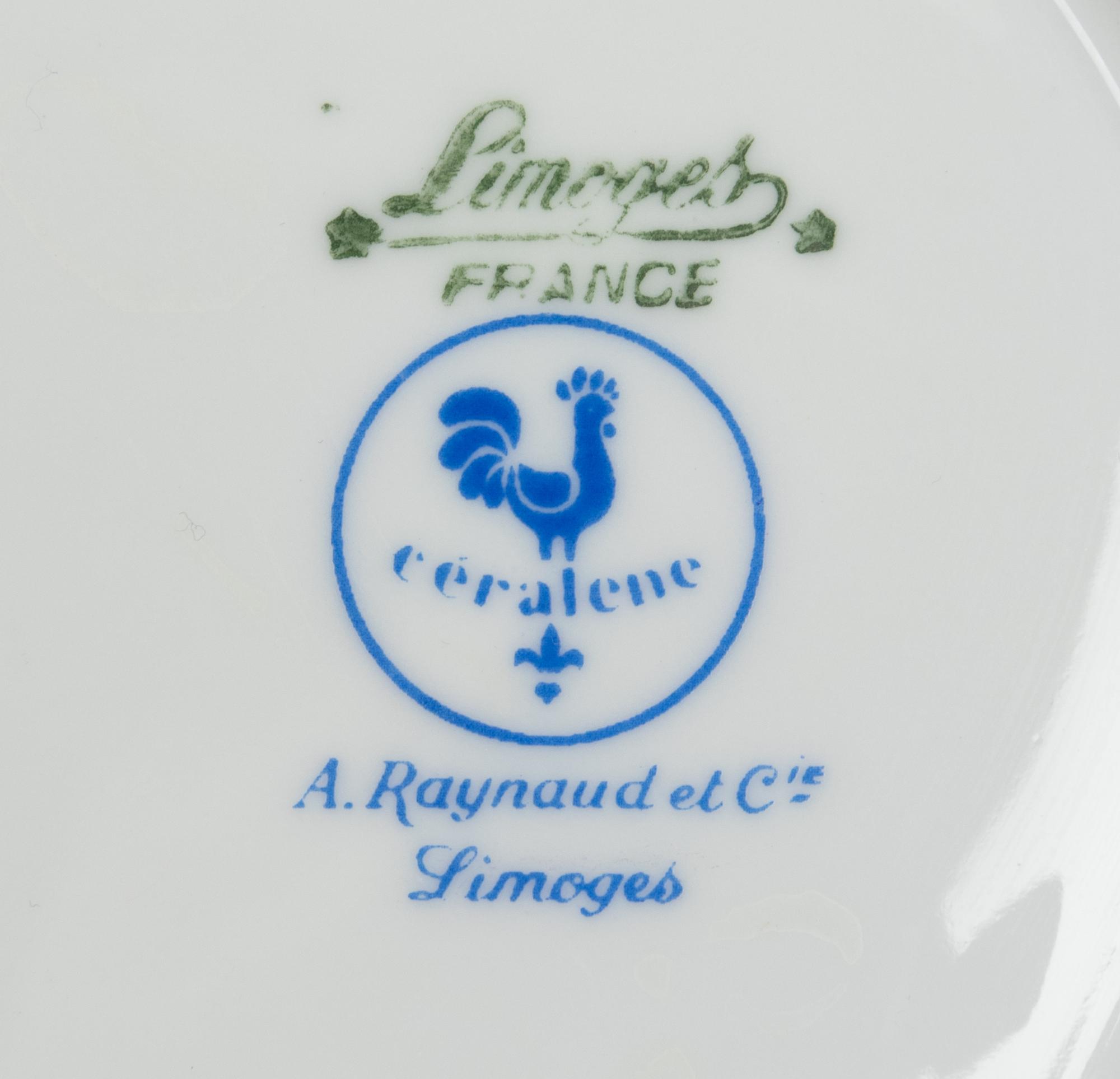 A Pair of Limoges Porcelain Cache Pots