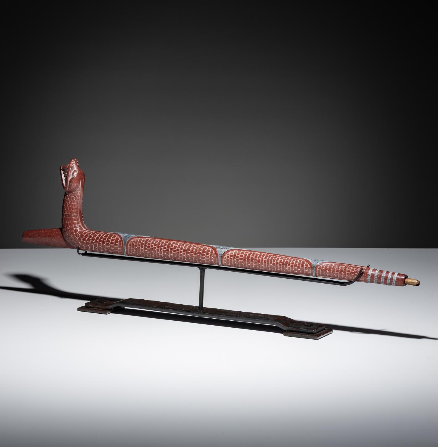 Eastern Plains Catlinite Pipe, Snake