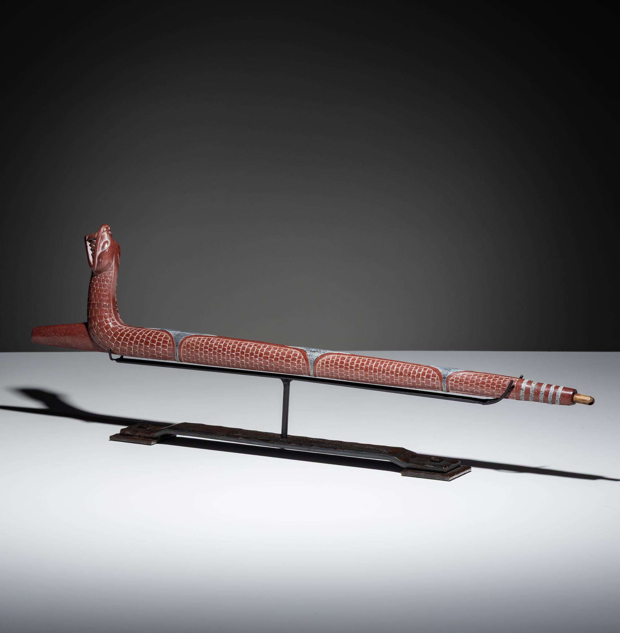 Eastern Plains Catlinite Pipe, Snake
