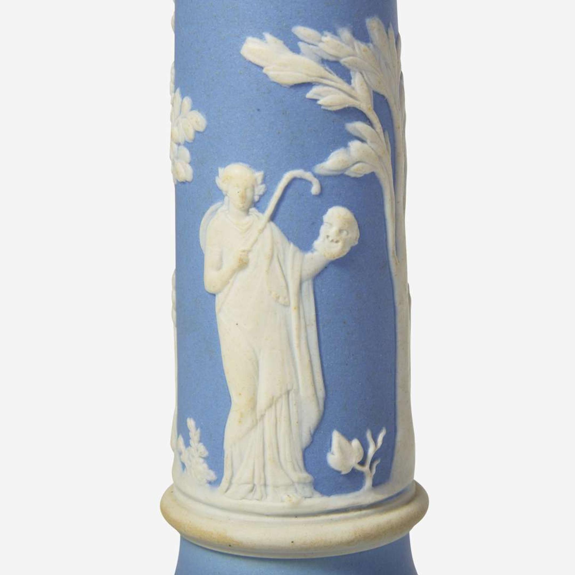 A collection of nine Wedgwood blue jasperware tablewares England, late 19th / early 20th century