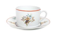 Twelve Limoges France Porcelain Tea Cups and Saucers Height 2 1/2 inches