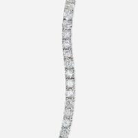 A 14K White Gold and Diamond Line Bracelet