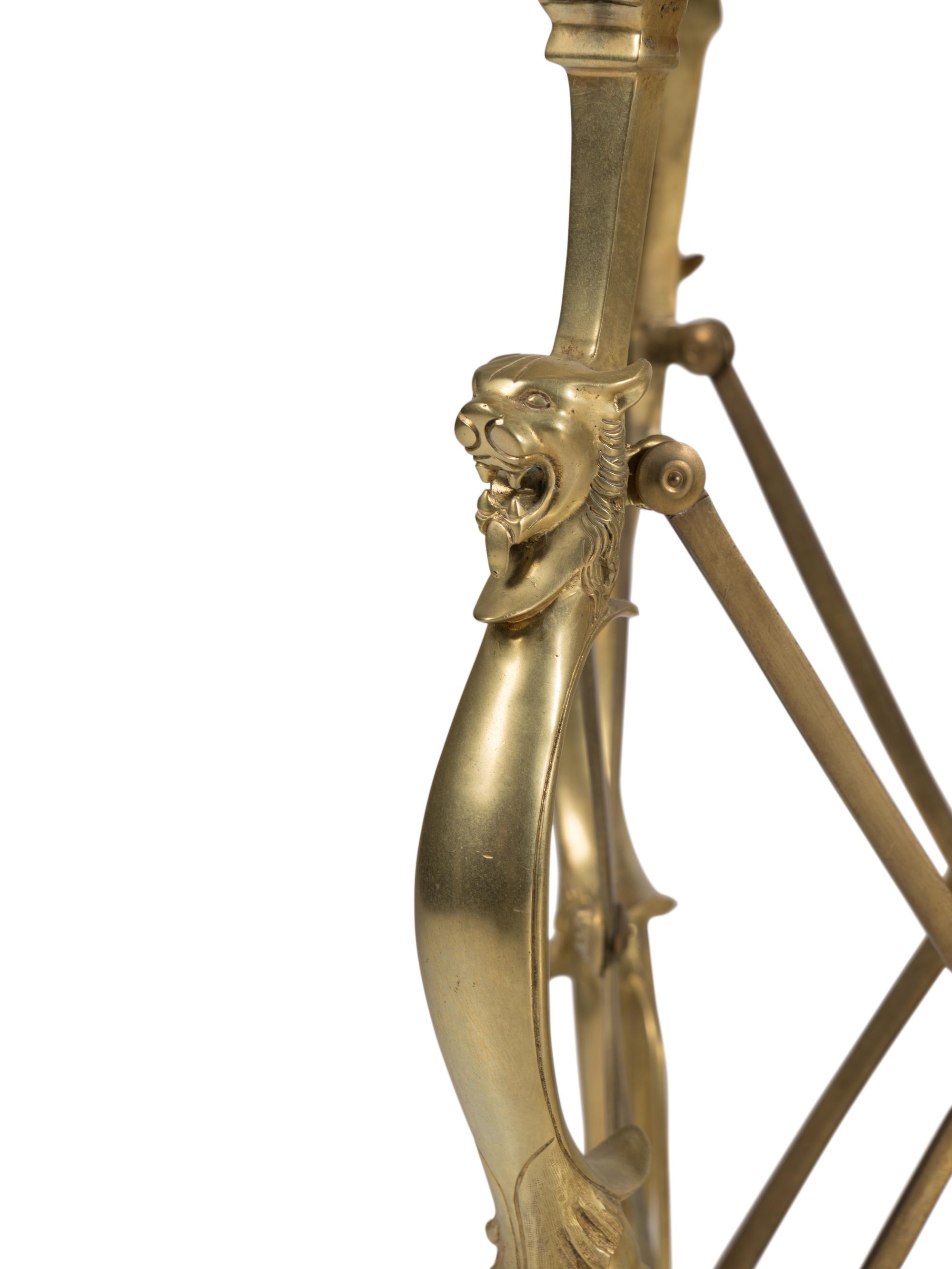 A Pair of Neoclassical Style Gilt Bronze and Marble Side Tables