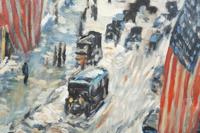 Flags, 57th Street (after Childe Hassam), 2014