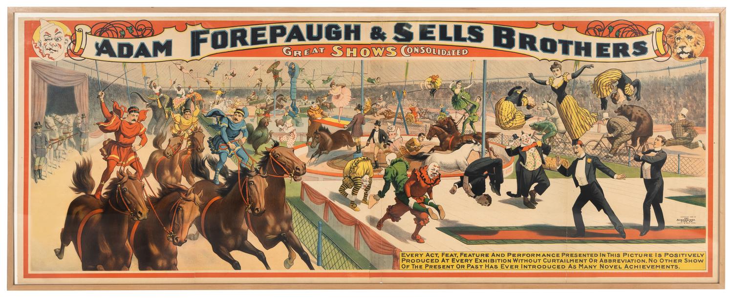An Adam Forepaugh & Sells Brothers Circus Poster