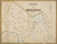 A Schoolgirl Hand-Drawn and Colored Map of Duxbury, Massachusetts