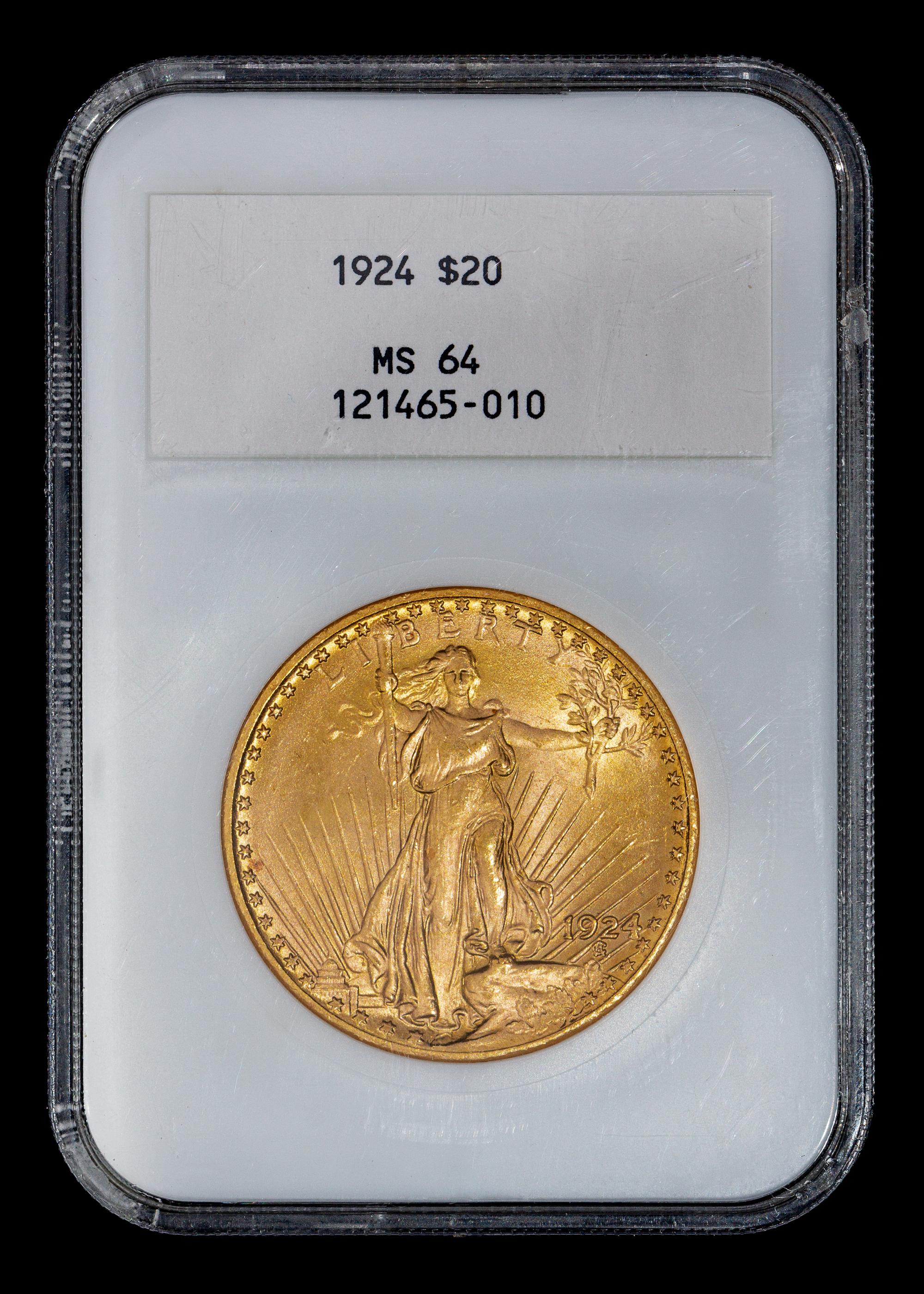 A United States 1924 Saint-Gaudens Gold $20 Coin