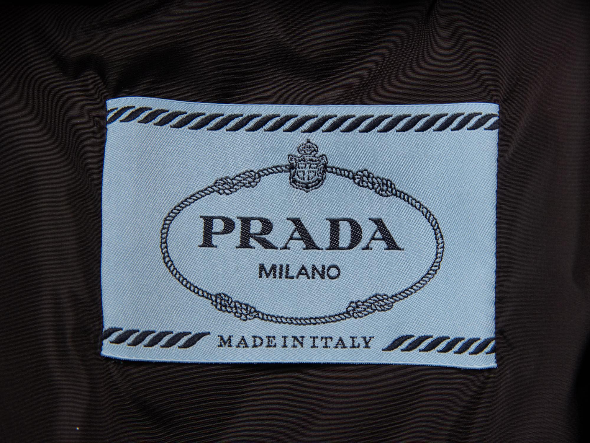 PRADA, BELTED WOOL PUFFER VEST