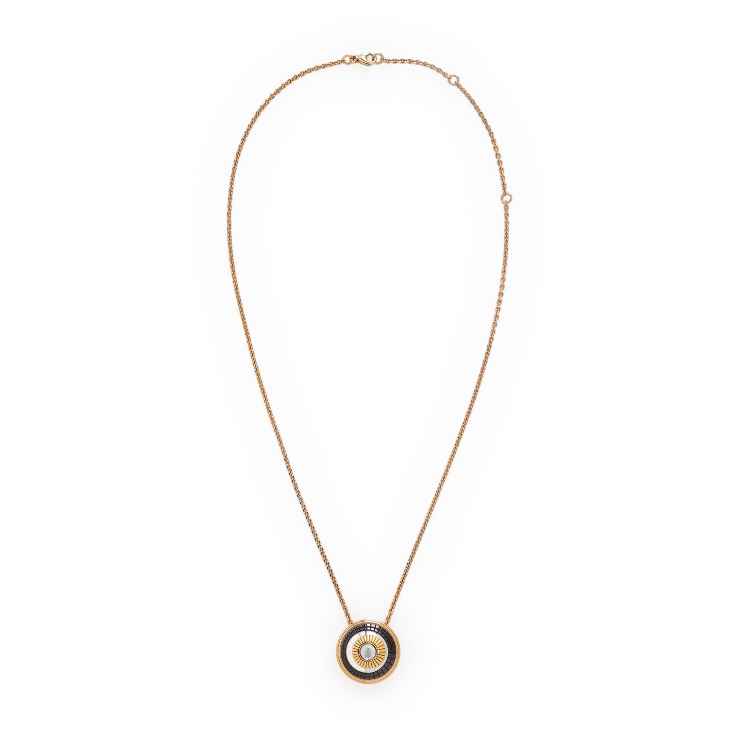 Boucheron, Tricolor Gold and Rock Crystal 'Quatre' Necklace