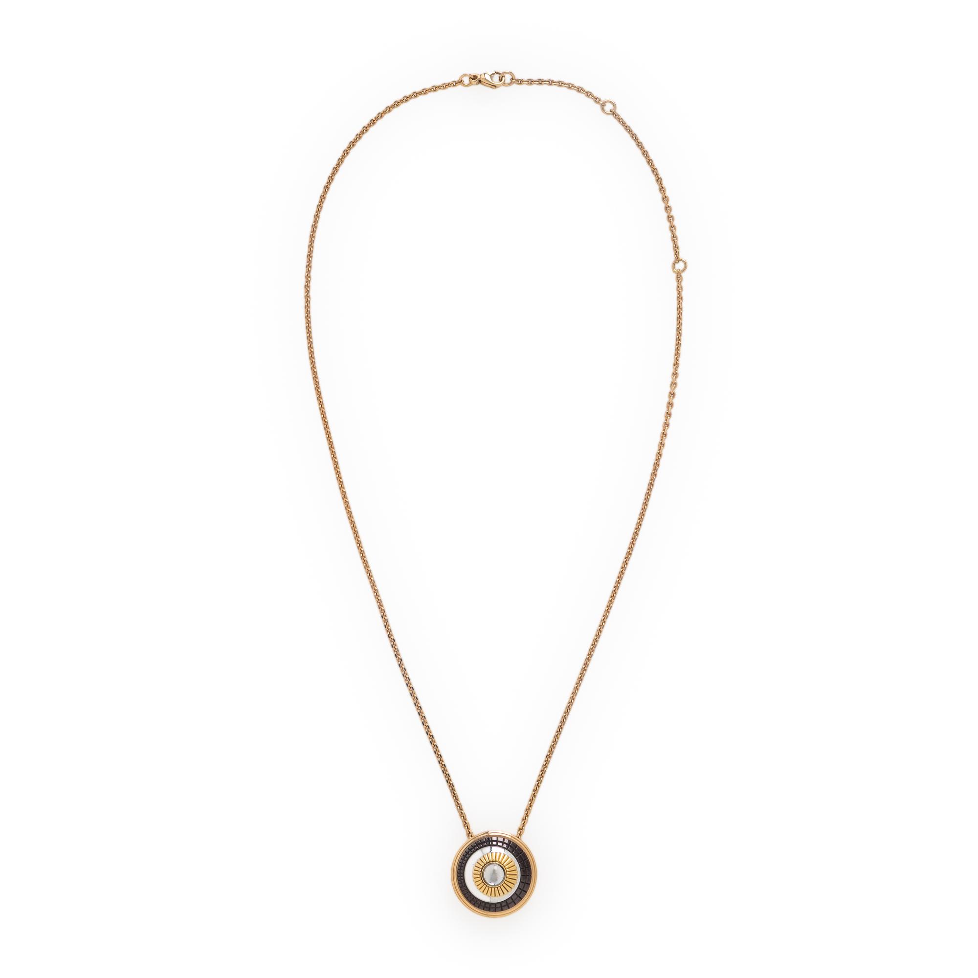 Boucheron, Tricolor Gold and Rock Crystal 'Quatre' Necklace
