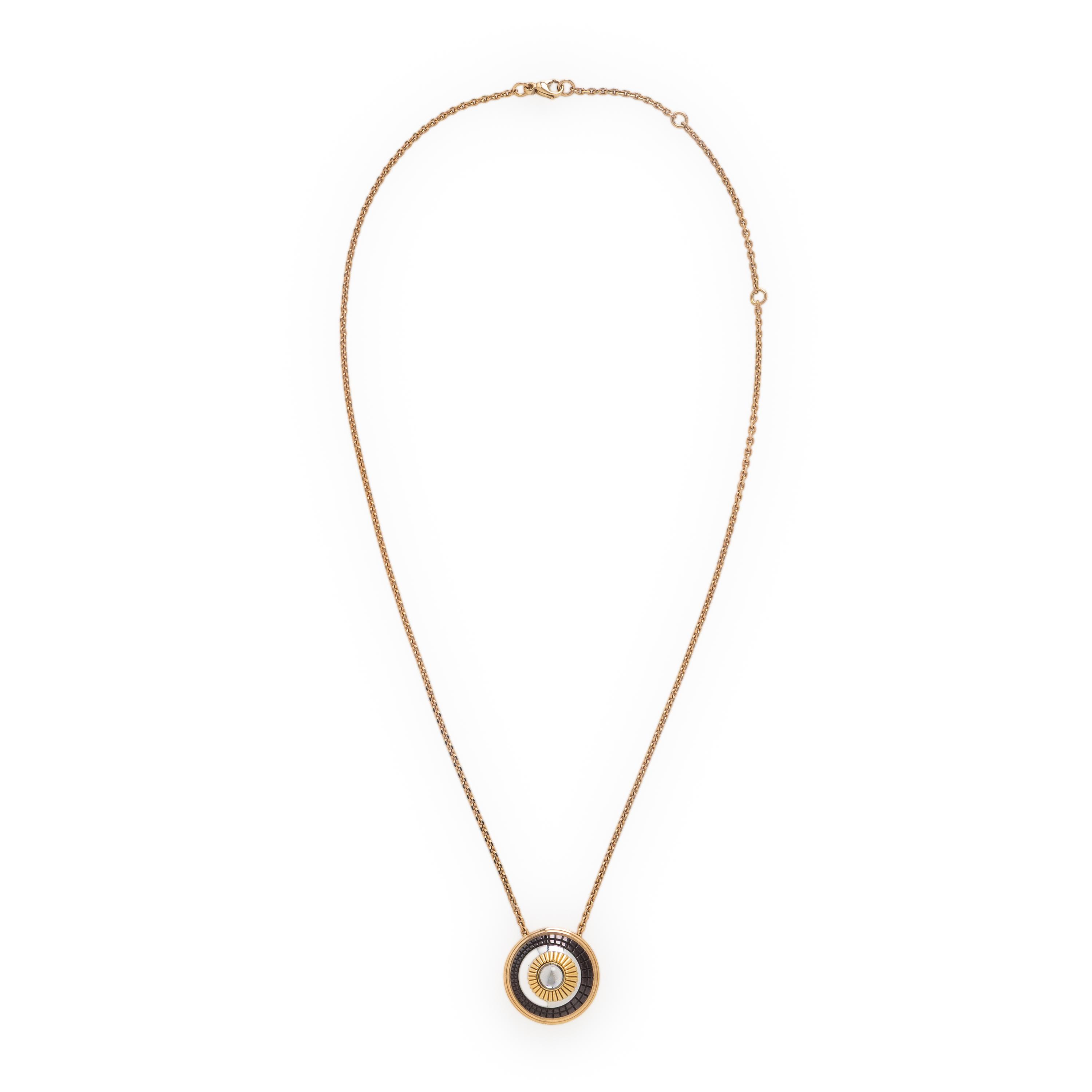 Boucheron, Tricolor Gold and Rock Crystal 'Quatre' Necklace