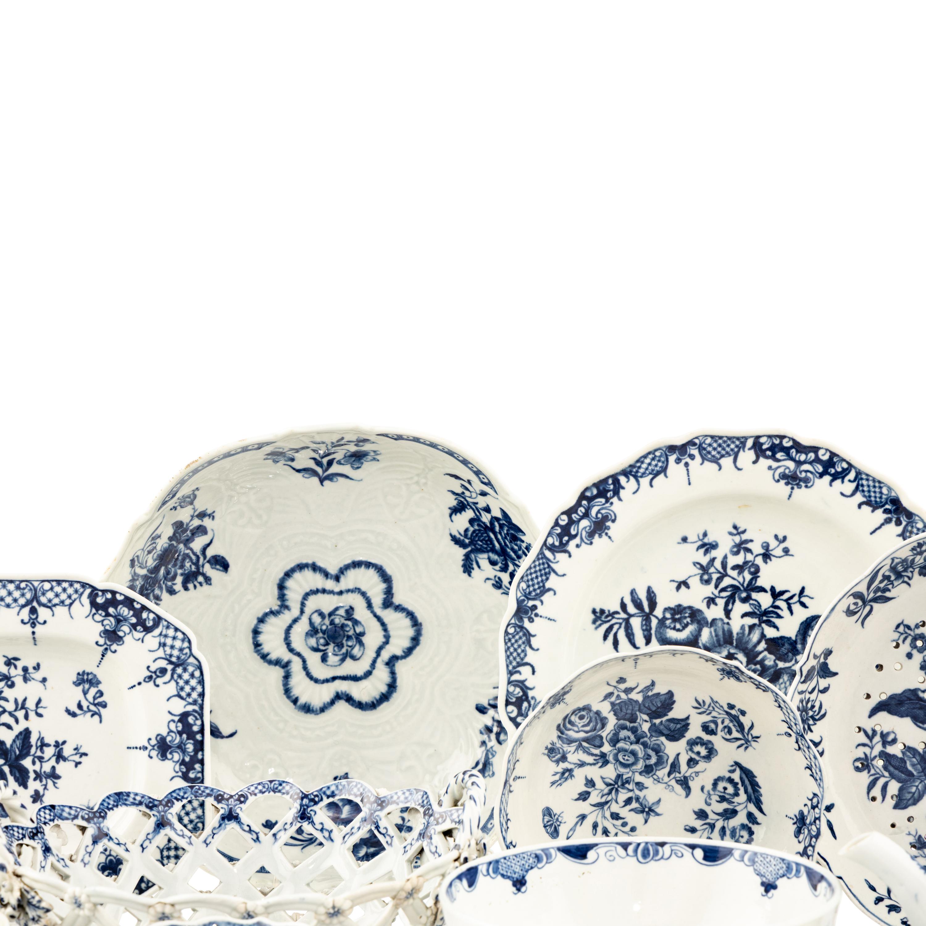 A Group of Worcester and Other Porcelain Table Articles