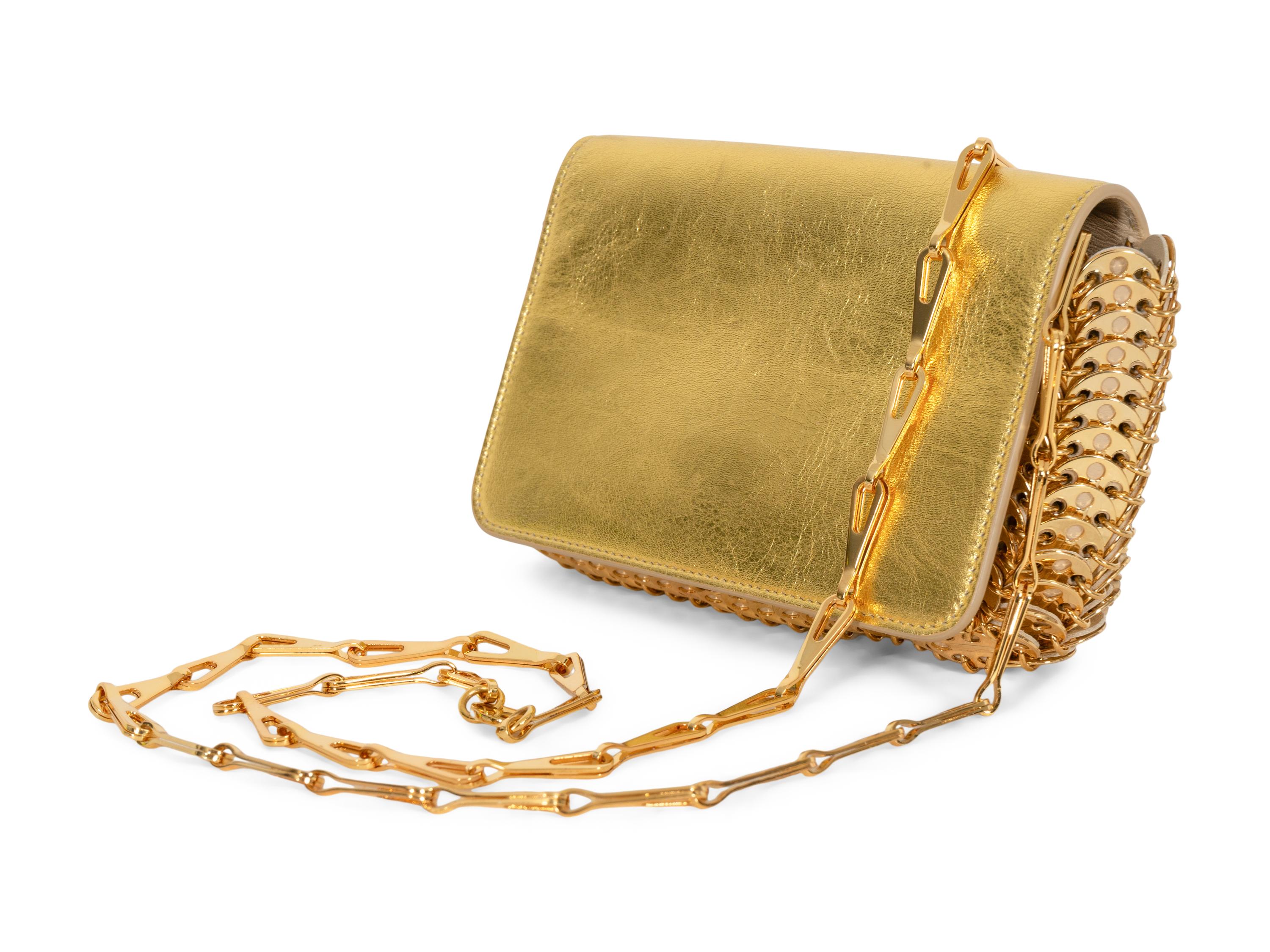 Paco Rabanne Gold Shoulder Bag
