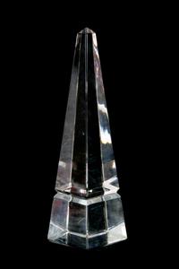 A Val St. Lambert Glass Obelisk Height 11 3/8 inches. — 20TH CENTURY