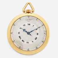 An Art Deco openface gold pocket watch, Cartier France