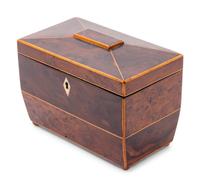 A George III Mahogany Tea Caddy