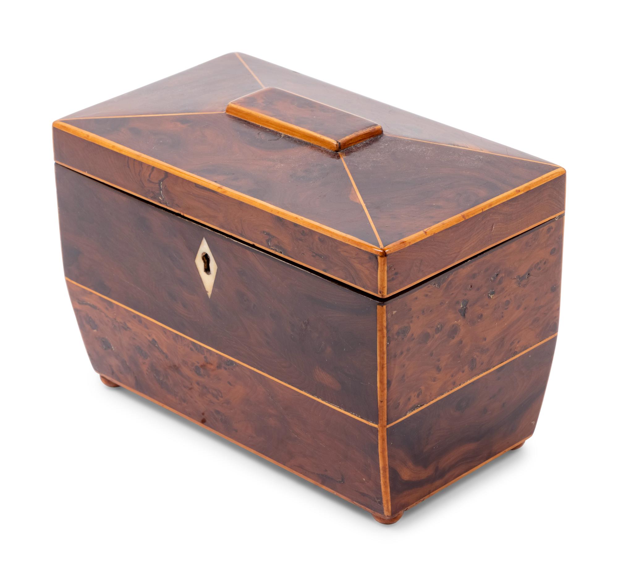 A George III Mahogany Tea Caddy