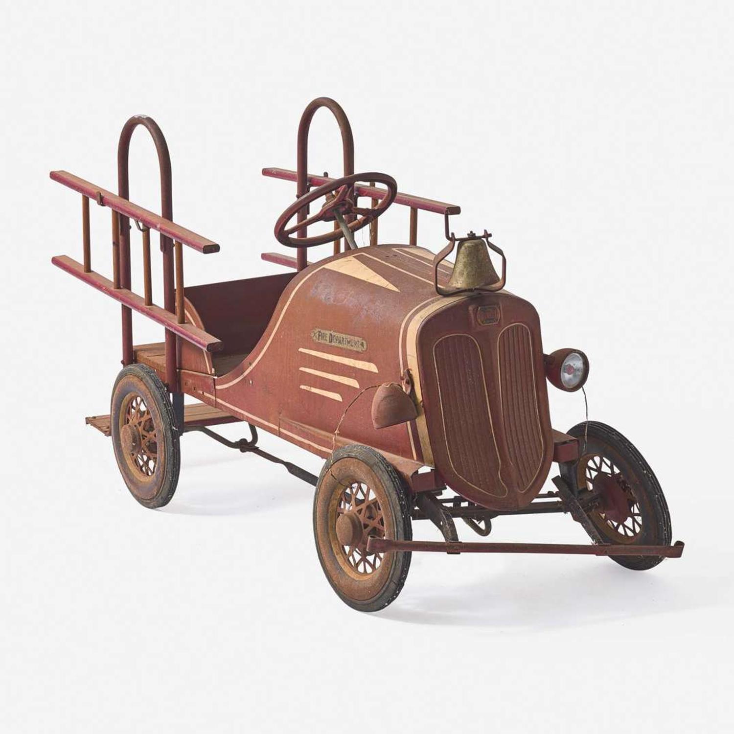 Folk Art Pedal Car Fire Truck, USA, circa 1930s
