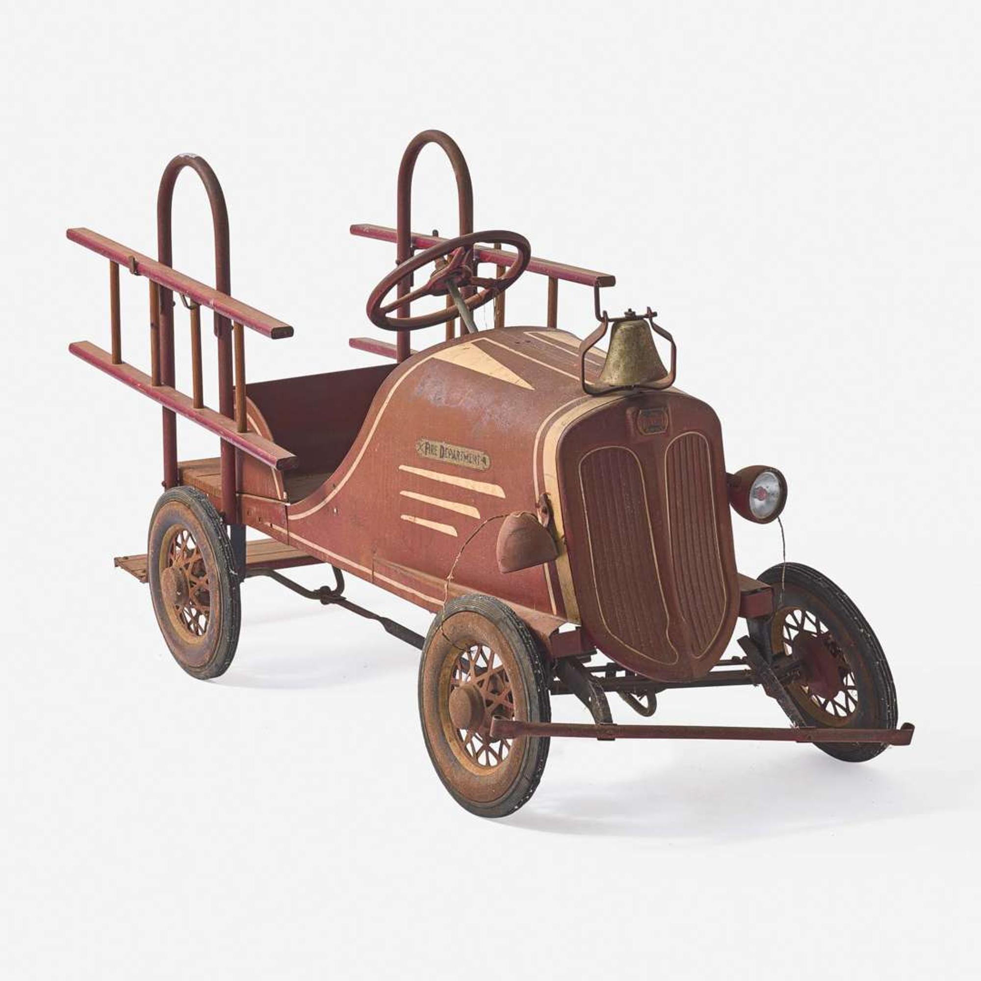 Folk Art Pedal Car Fire Truck, USA, circa 1930s