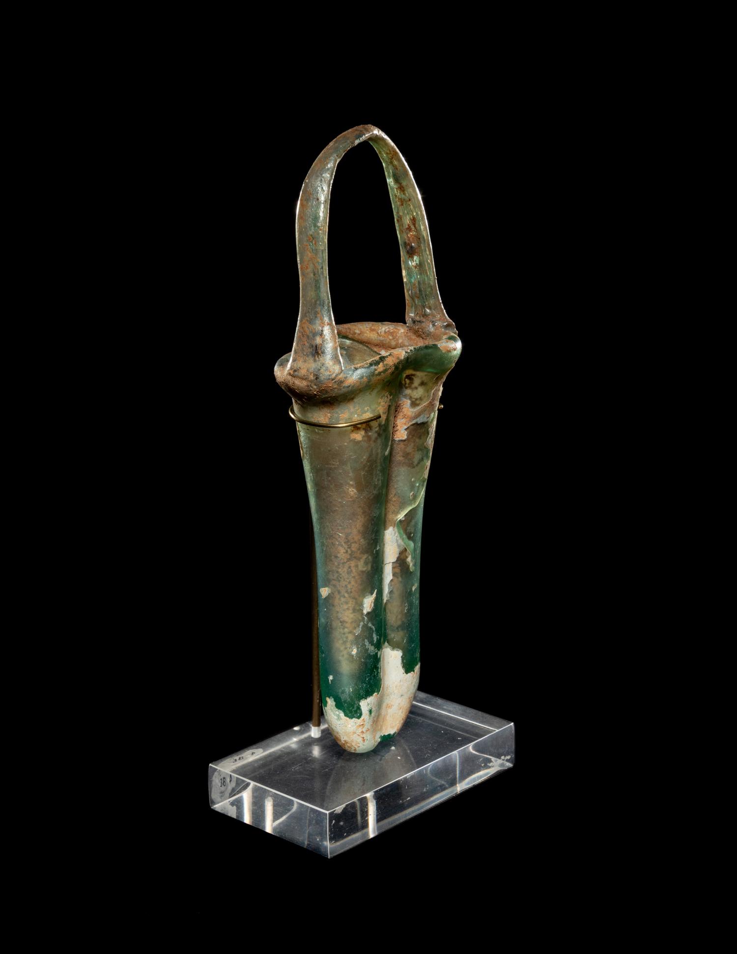 A Roman Glass Double Unguentarium