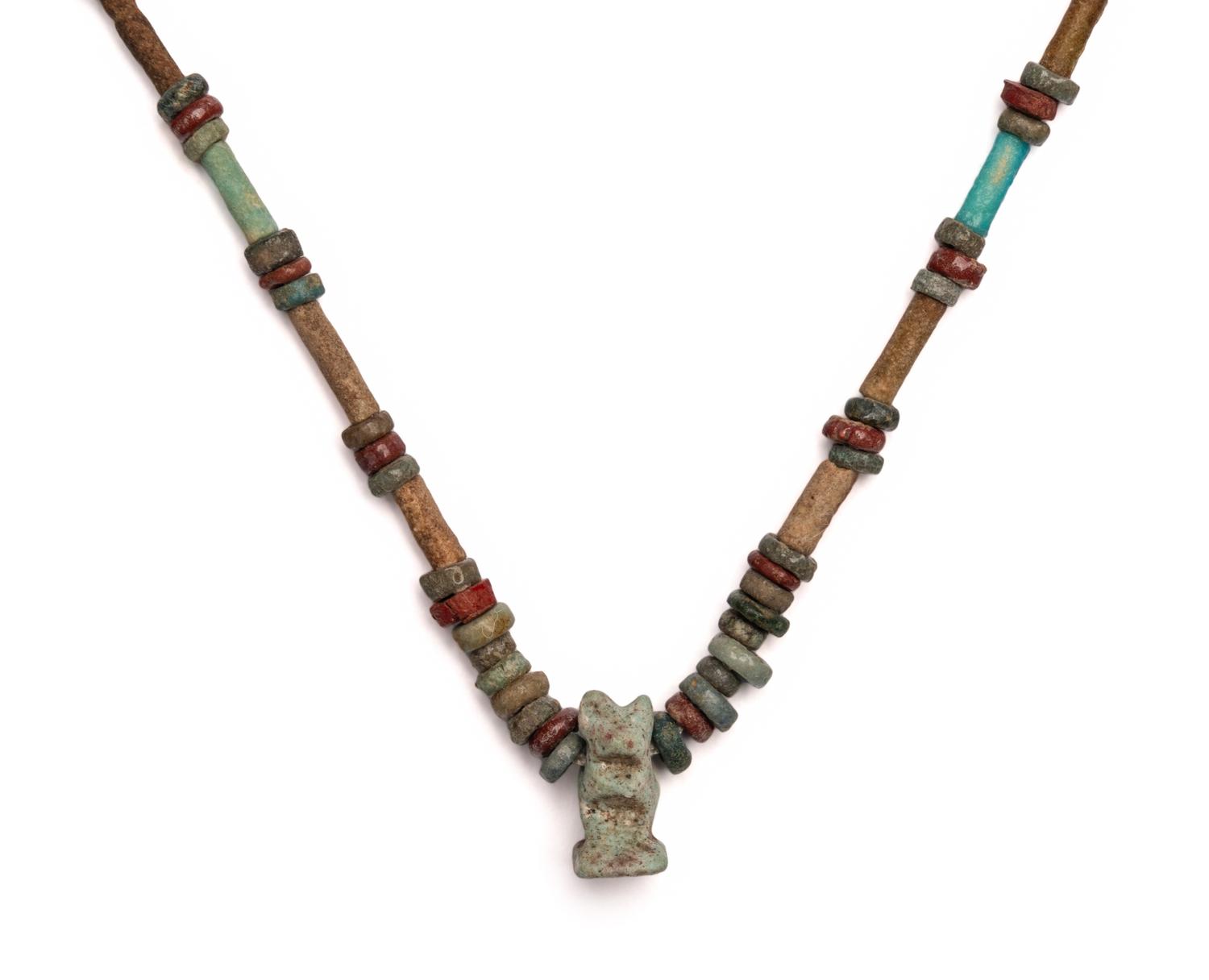 Two Egyptian Bead and Faience Necklaces and Earrings