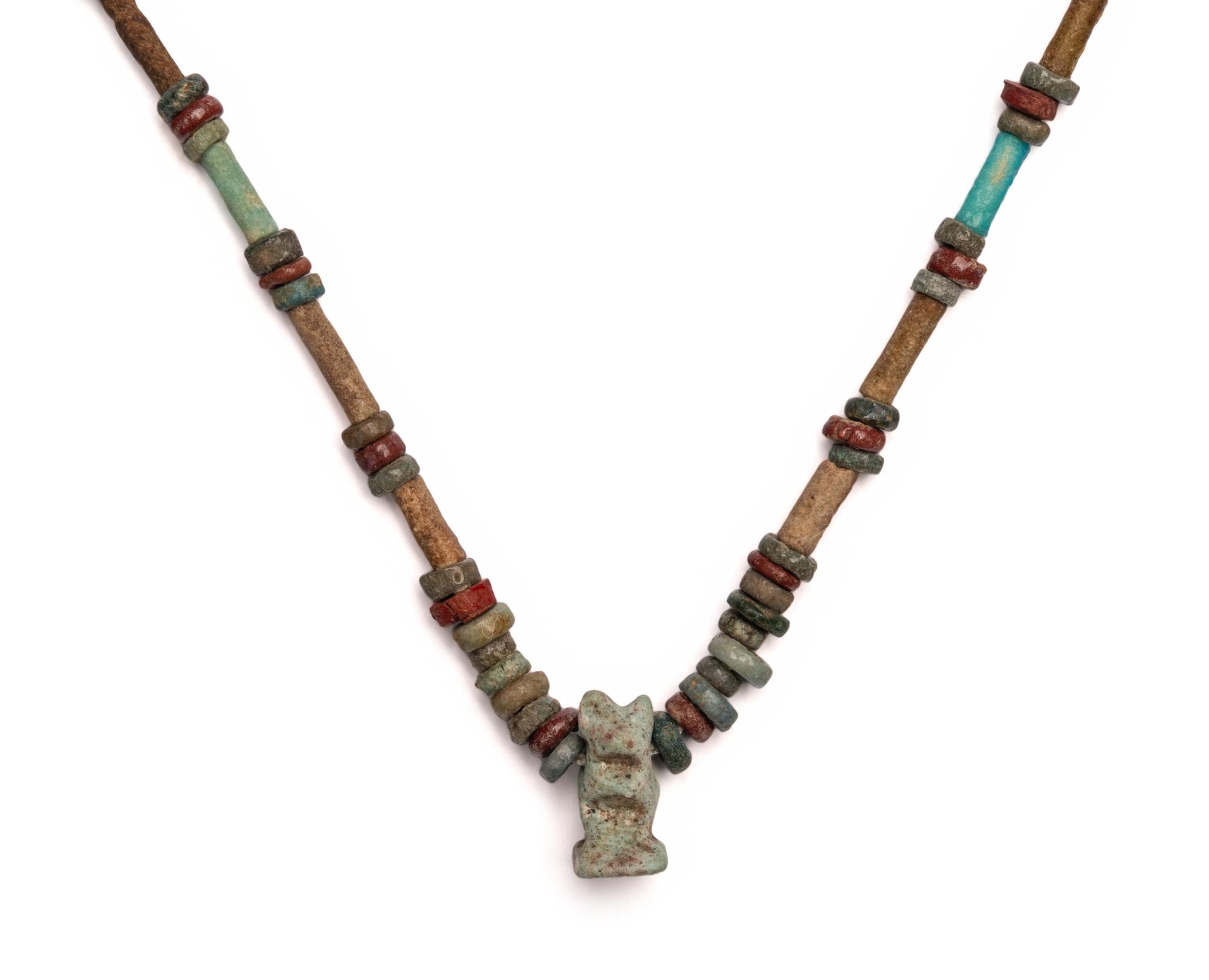 Two Egyptian Bead and Faience Necklaces and Earrings