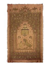 A Southeast Asian Gilt-Thread-Embroidered Panel