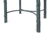 A Patinated Metal Marble-Top Table