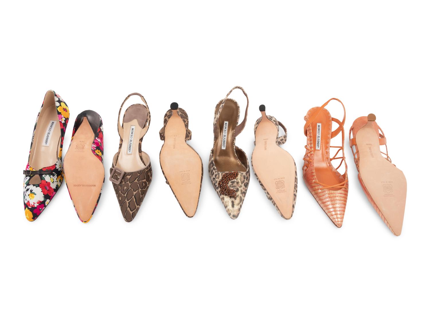 Four Pairs of Manolo Blahnik Shoes, 2000s