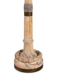 An Italian Alabaster Floor Lamp with Shade