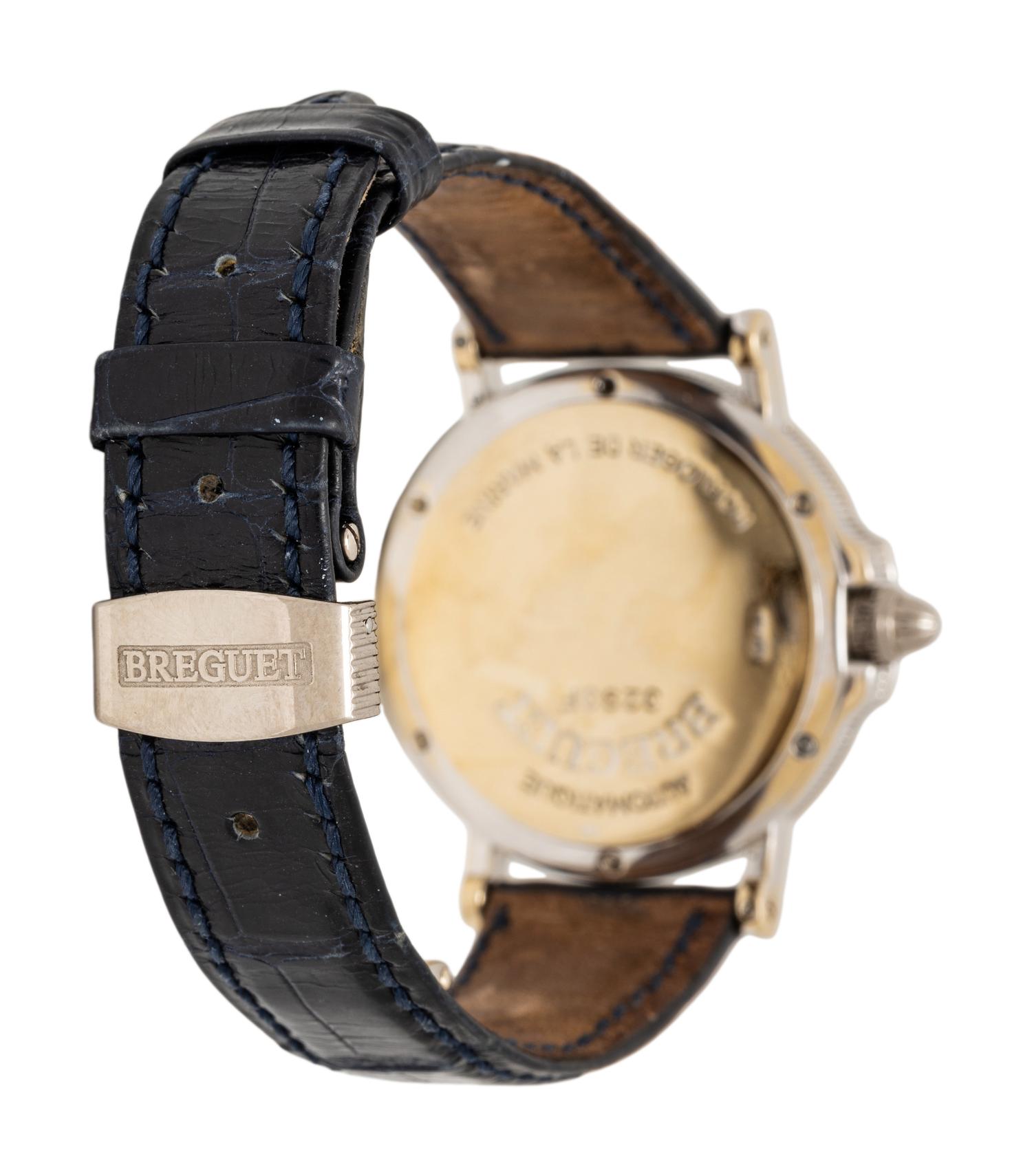 BREGUET, 18K WHITE GOLD 'HORLOGER DE LA MARINE' WATCH