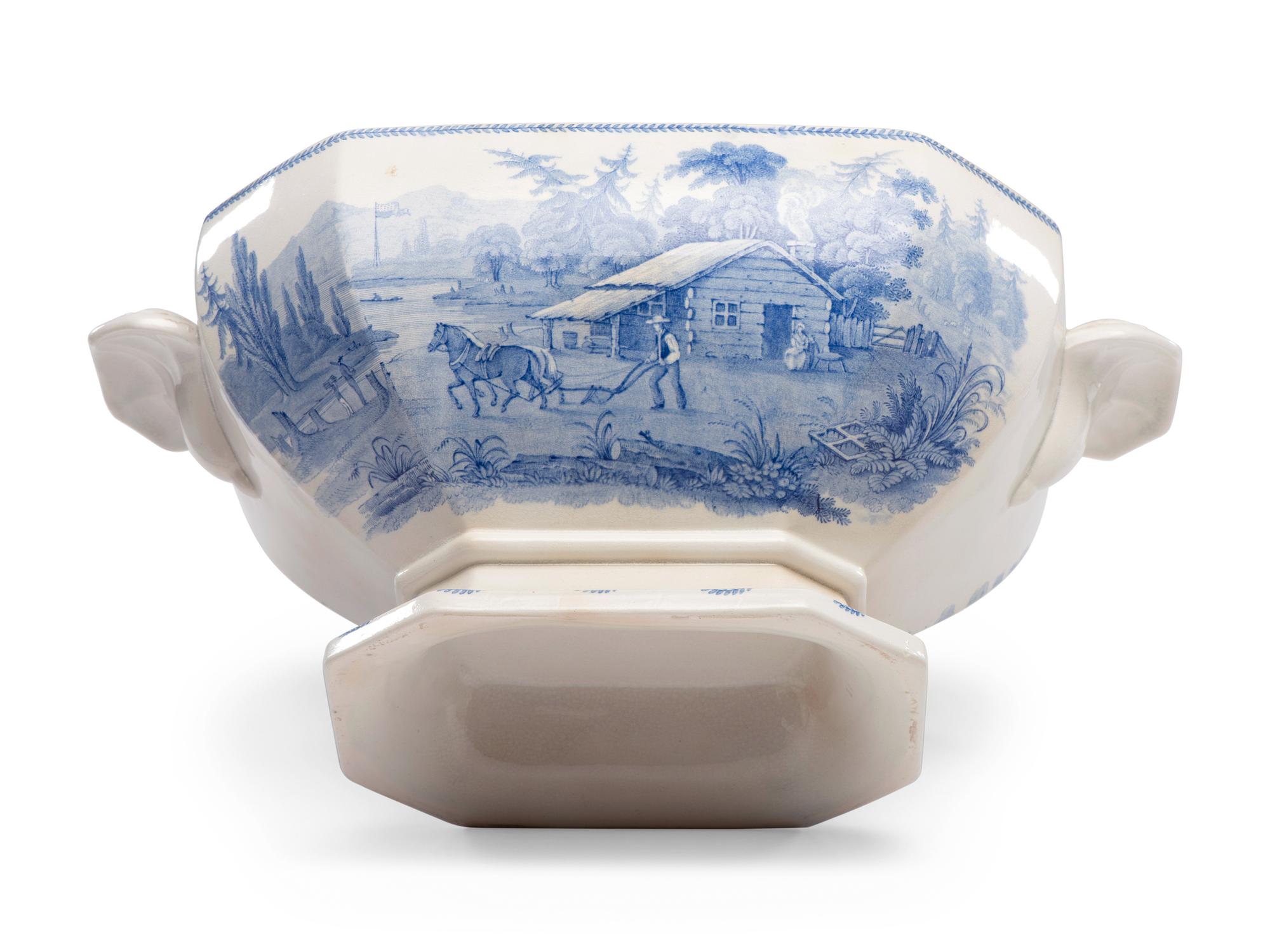 A Ridgway "Columbian Star" Transferware Soup Tureen and Platter