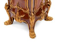 A Pair of Louis XV Style Gilt Bronze Mounted Marquetry Pedestals After the Model by Joseph-Emmanuel Zwiener