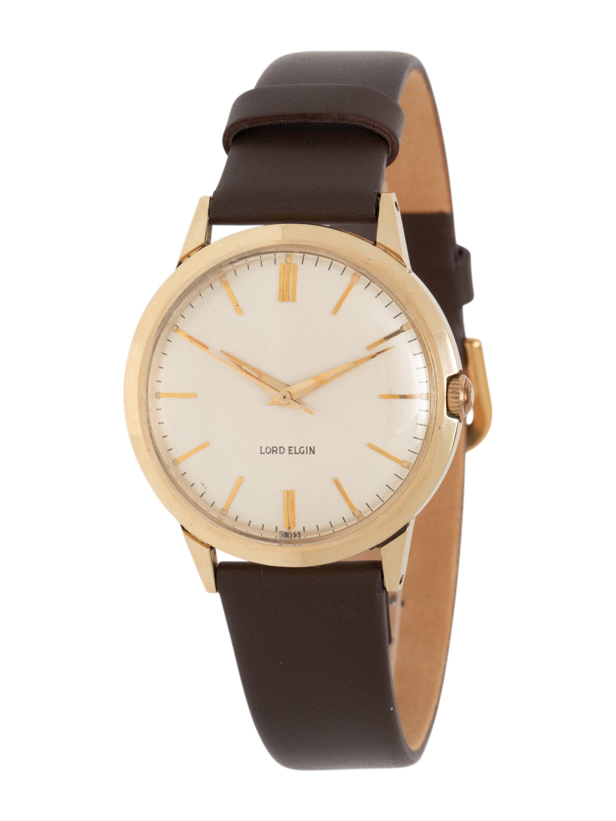 LORD ELGIN, 14K YELLOW GOLD WRISTWATCH