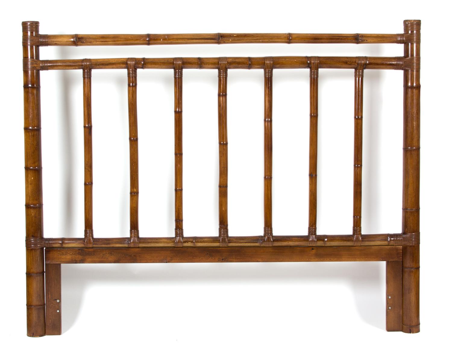 A Bamboo Headboard Height 70 1/4 x width 87 inches. — 20TH CENTURY