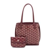 GOYARD, BURGUNDY GOYARDINE MINI TOTE