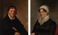 Henry Williams (American, 1787-1830) — Pair of Portraits: Lady and Gentleman , 1823