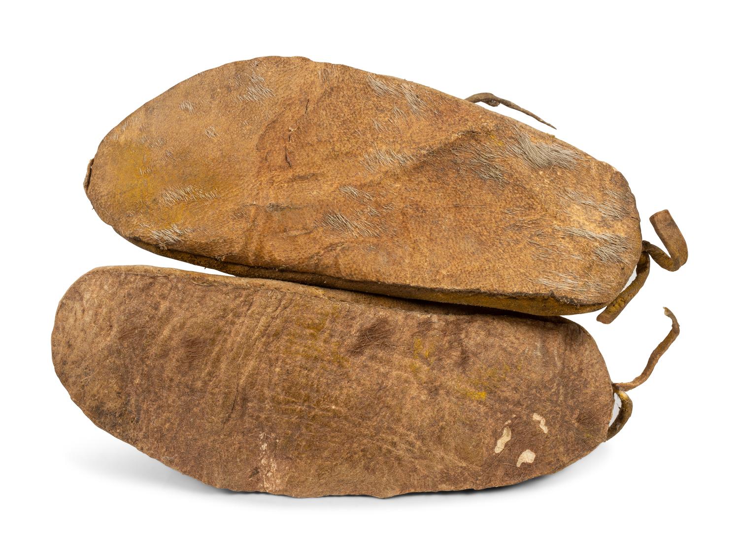 Cheyenne Child's Beaded Hide Moccasins