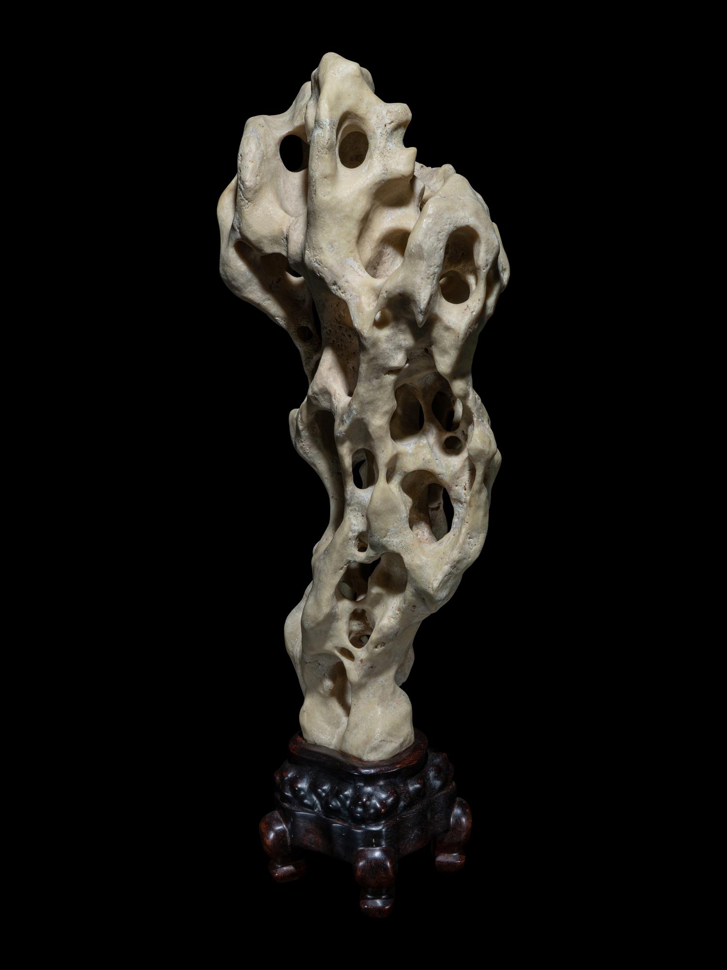A Chinese White Taihu Stone Scholar's Rock