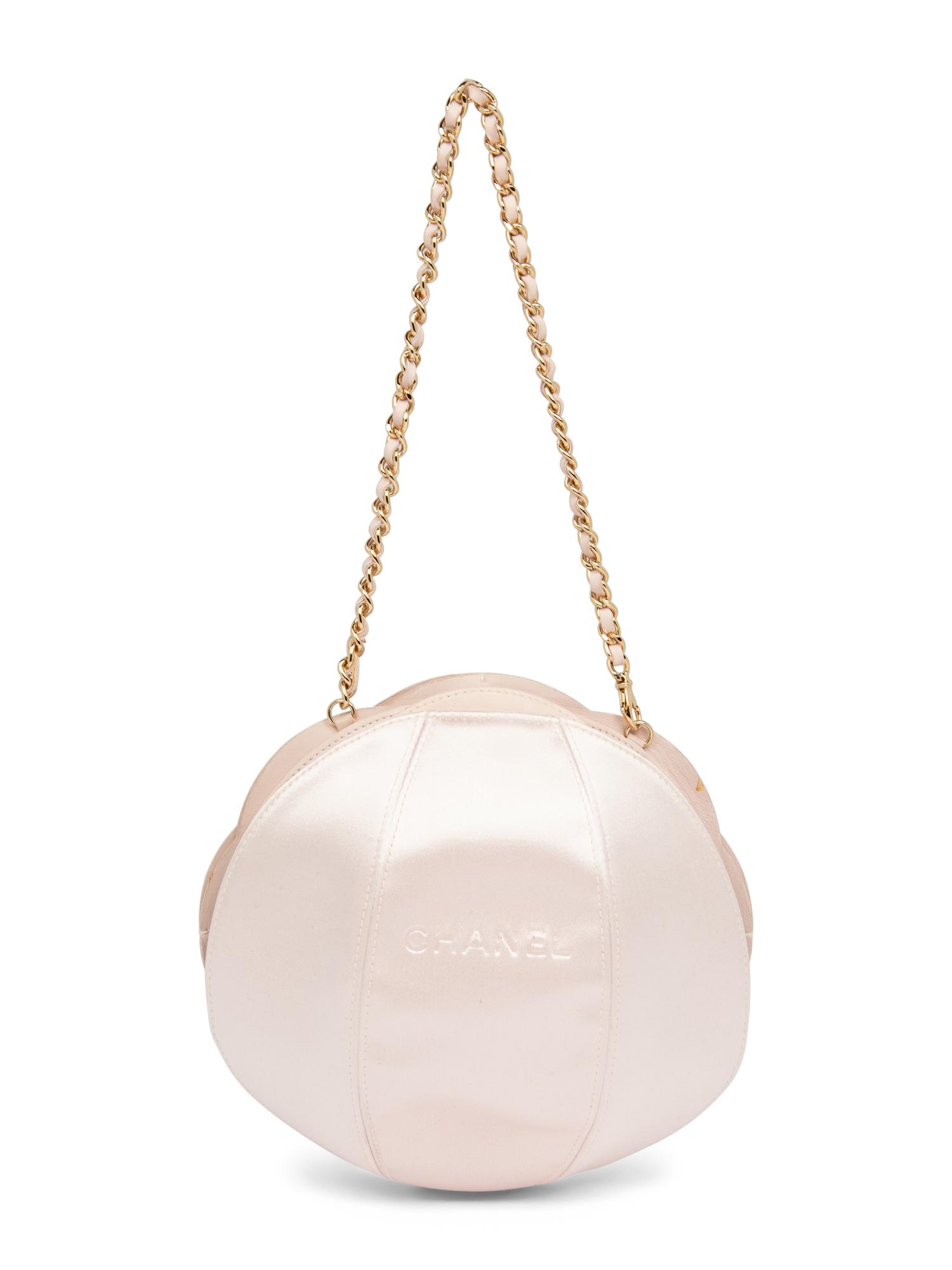 CHANEL, PALE PINK CAMELLIA BAG