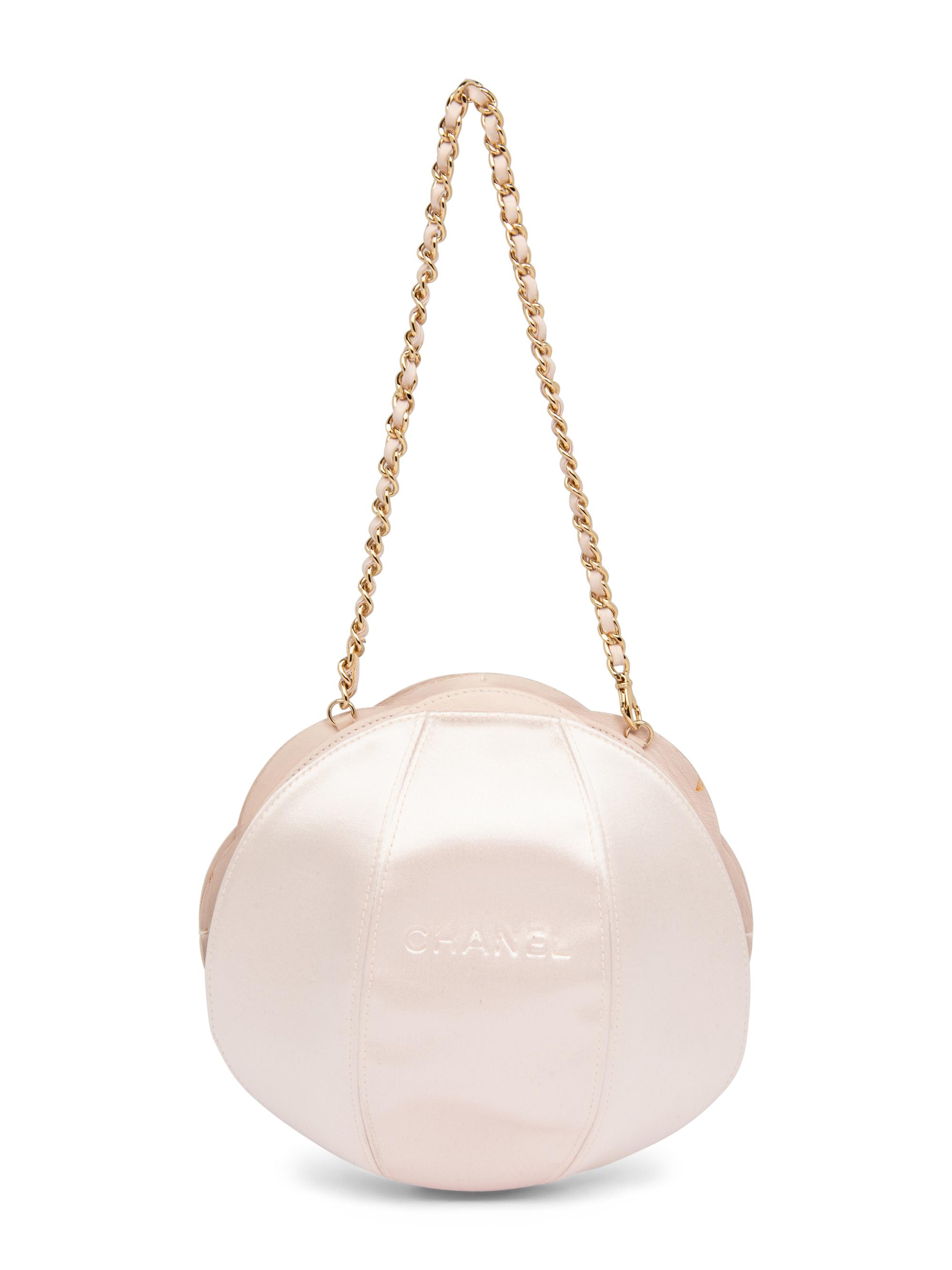 CHANEL, PALE PINK CAMELLIA BAG