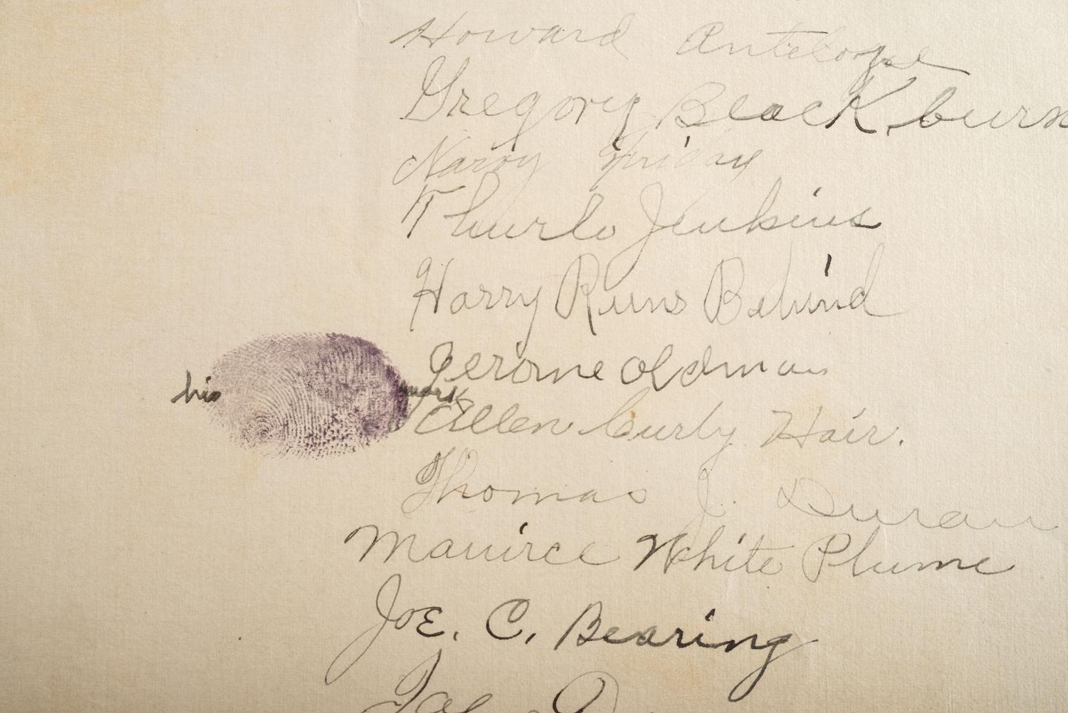 [NATIVE AMERICANS]. Archive of documents related to Assiniboine, Arapaho, and Northern Cheyenne tribal affairs, incl. delegation documents.