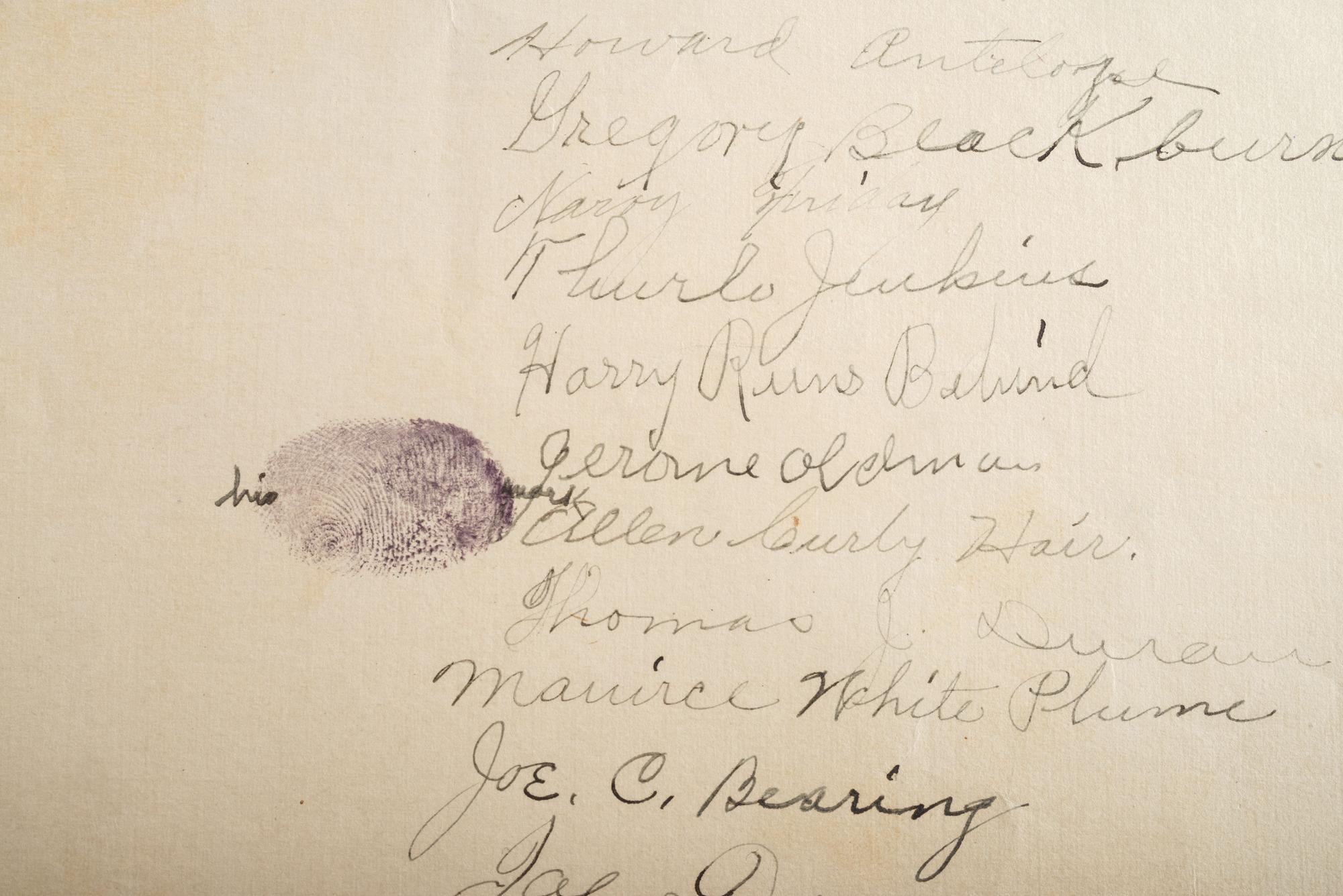 [NATIVE AMERICANS]. Archive of documents related to Assiniboine, Arapaho, and Northern Cheyenne tribal affairs, incl. delegation documents.