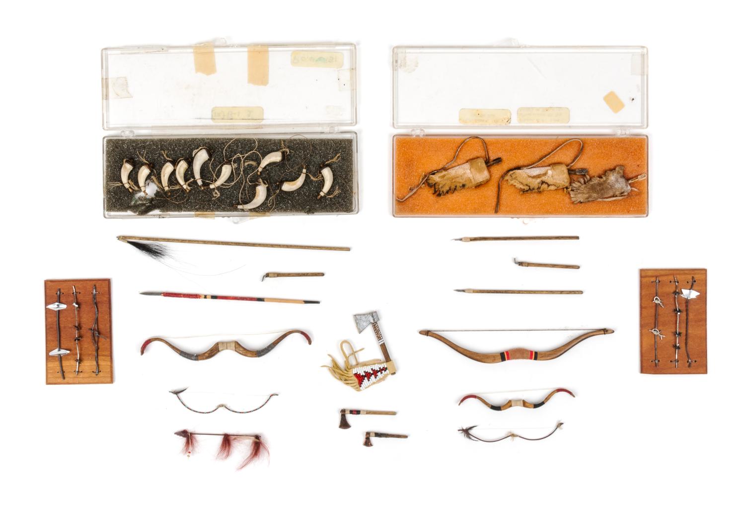 A Collection of Native American Style Weaponry Length of longest 5 5/8 inches.