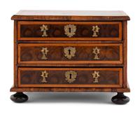 A George I Oysterwood Diminutive Chest of Drawers