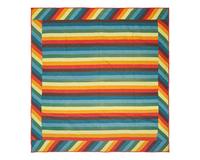 A Mennonite "Jacob's Coat" Cotton Quilt, Signed "Sadie Rader," 20th Century