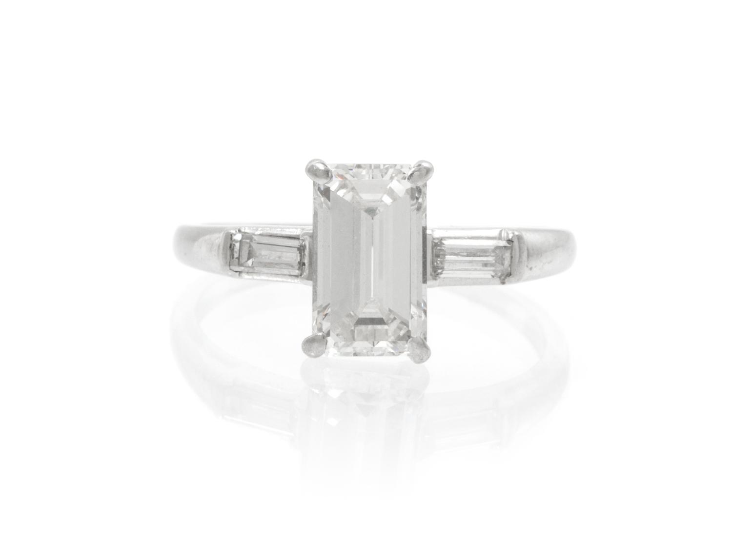 A Platinum and Diamond Ring, 2.40 dwts.