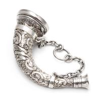 A Victorian Silver Scent Mull, Maker's Mark SM, Birmingham, 1893, the body worked to show birds, C-scrolls and floral decoration.