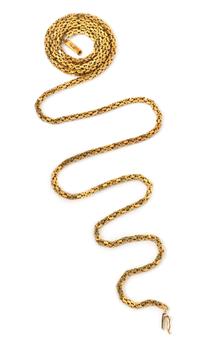 A 14 Karat Yellow Gold Byzantine Link Chain Necklace, UnoAErre, 32.90 dwts.