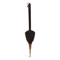 An English Prince-of-Wales Feathers Carved Oak and Leather Bellows
